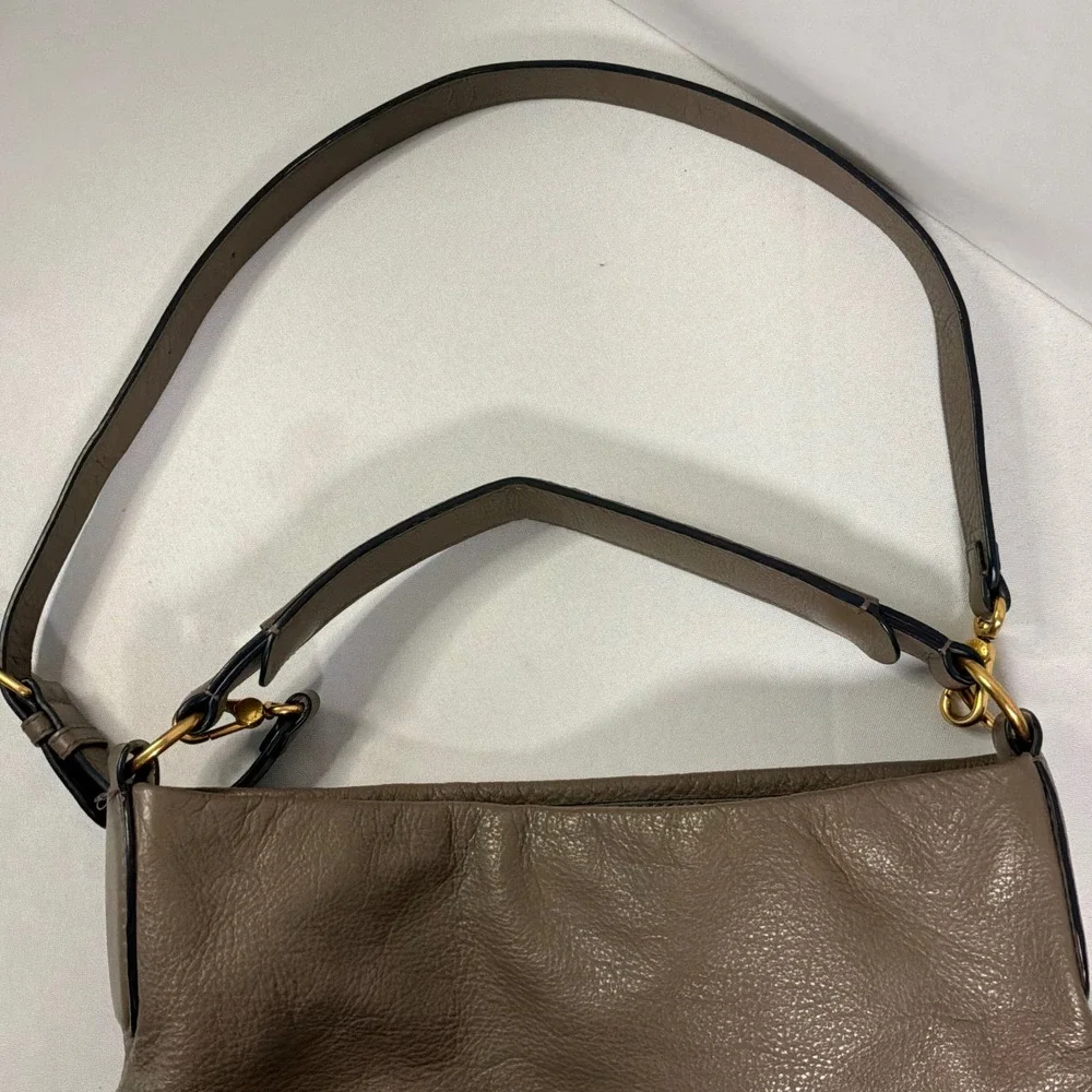 Marc By Marc Jacobs Hillier Hobo Bag Large Taupe Leather Crossbody Handbag